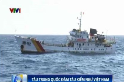 Tàu Trung Quốc chủ động đâm khiến tàu kiểm ngư 762 của Việt Nam bị hư hại nhiều thiết bị.