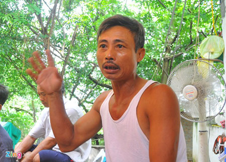 Ông Nguyễn Văn Ngoan, người phát hiện thi thể không đầu được cho là nạn nhân vụ thẩm mỹ viện Cát Tường Lê Thị Thanh Huyền. 