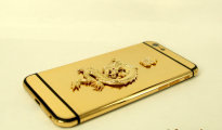 ip6 ma vang 24k | iPhone 6 đúc rồng vàng nguyên khối