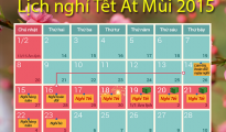 Lịch nghỉ tết Ất Mùi năm 2015 và các ngày lễ tết trong năm 2015